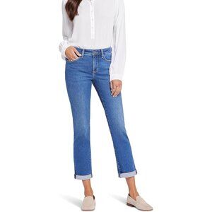 New NWT NYDJ Sheri Cuffed Ankle Slim Blue Jeans Sz2 in Rockford Tummy Lift Tuck